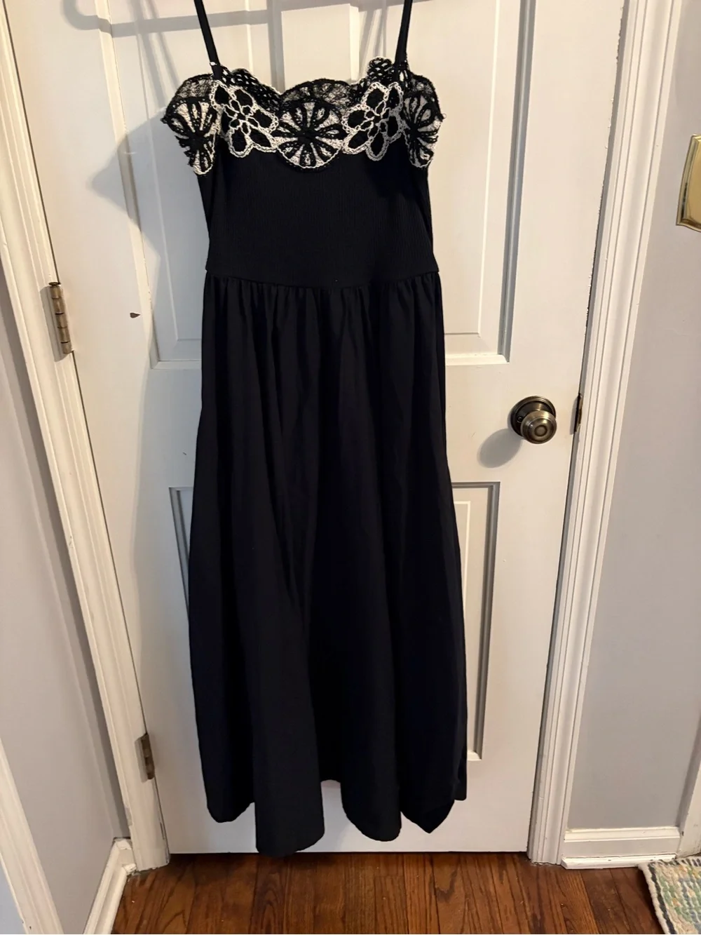J Crew Crochet Mixy Dress in black